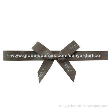 Grosgrain ribbon bow tie with elastic bandNew